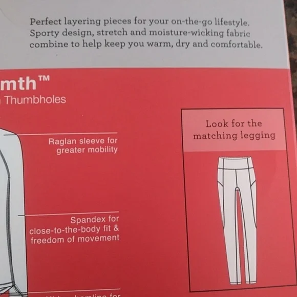 Cuddle Duds Medium Blue /Black Long Sleeve Crew ClimateRight - Picture 6 of 9